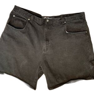 Vintage 90s Kno Betta Black Denim Baggy Shorts Hip Hop Jorts Men's Size 50